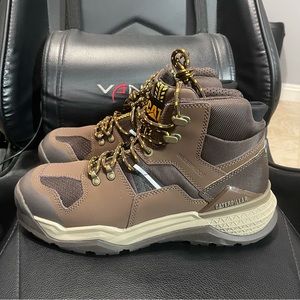 Caterpillar Provoke Mid Waterproof Alloy Toe P91295 Mens Brown Work Boots 8.5